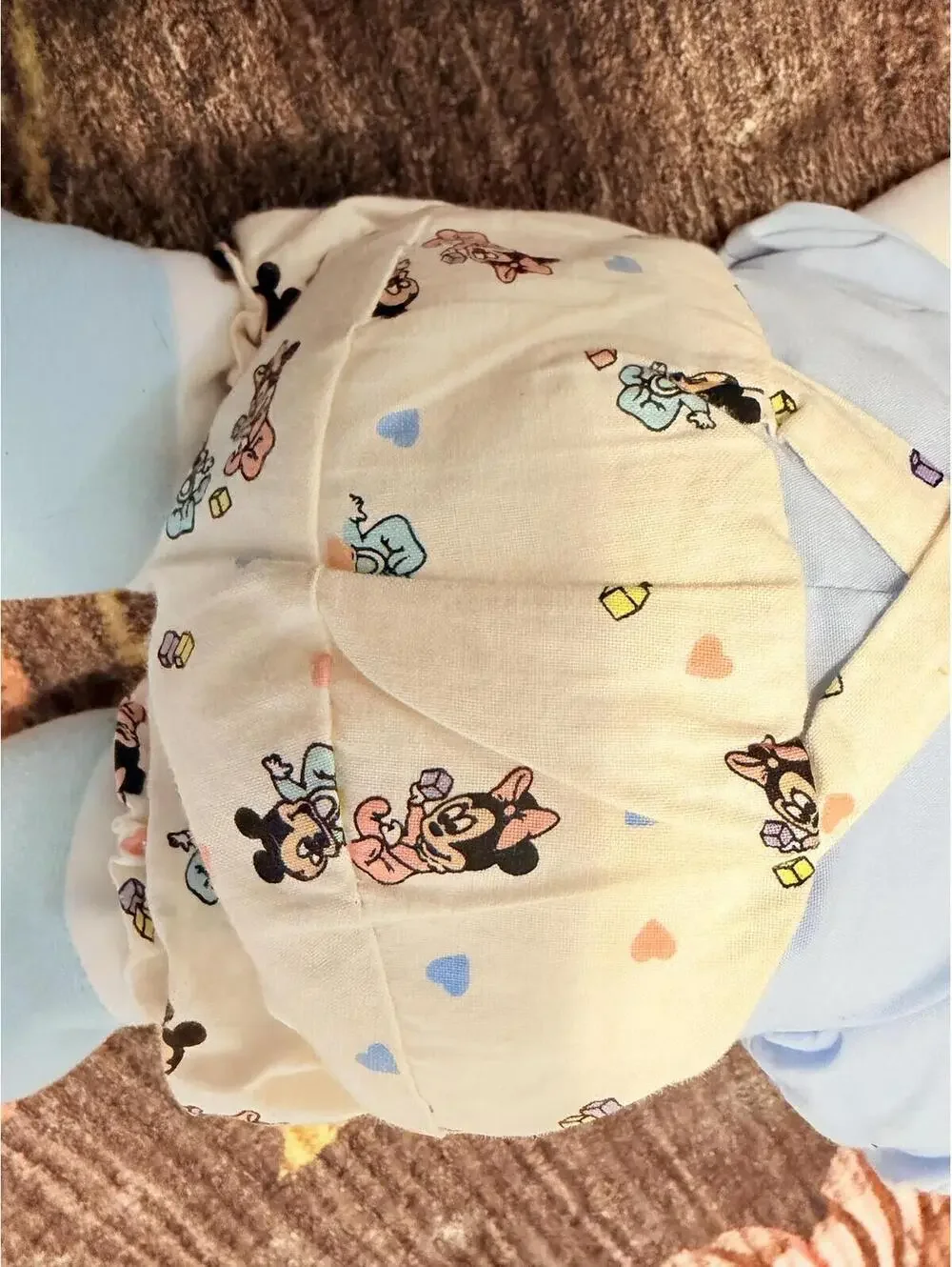 Vintage Disney Baby Mickey Plush Doll Nursery Stuffed Animal Mickey Mouse